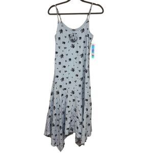 Tinsel Town Blue Floral midi dress size small